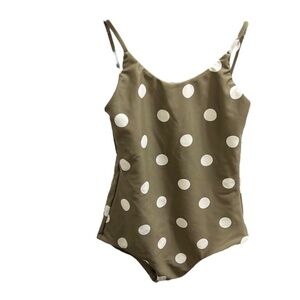 Jenni Kayne x Mikoh Mini Malia One Piece Willow Green Polka Dot Swimsuit…